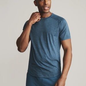 RHONE Atmosphere Tee Shirt Dark Teal/Black Heather Sz XL Blokecore